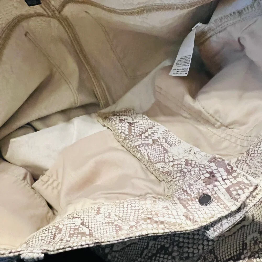 White House Black Market-Women's Snake Skin Print-High Rise Ankle Pants-Stretch - Picture 14 of 16